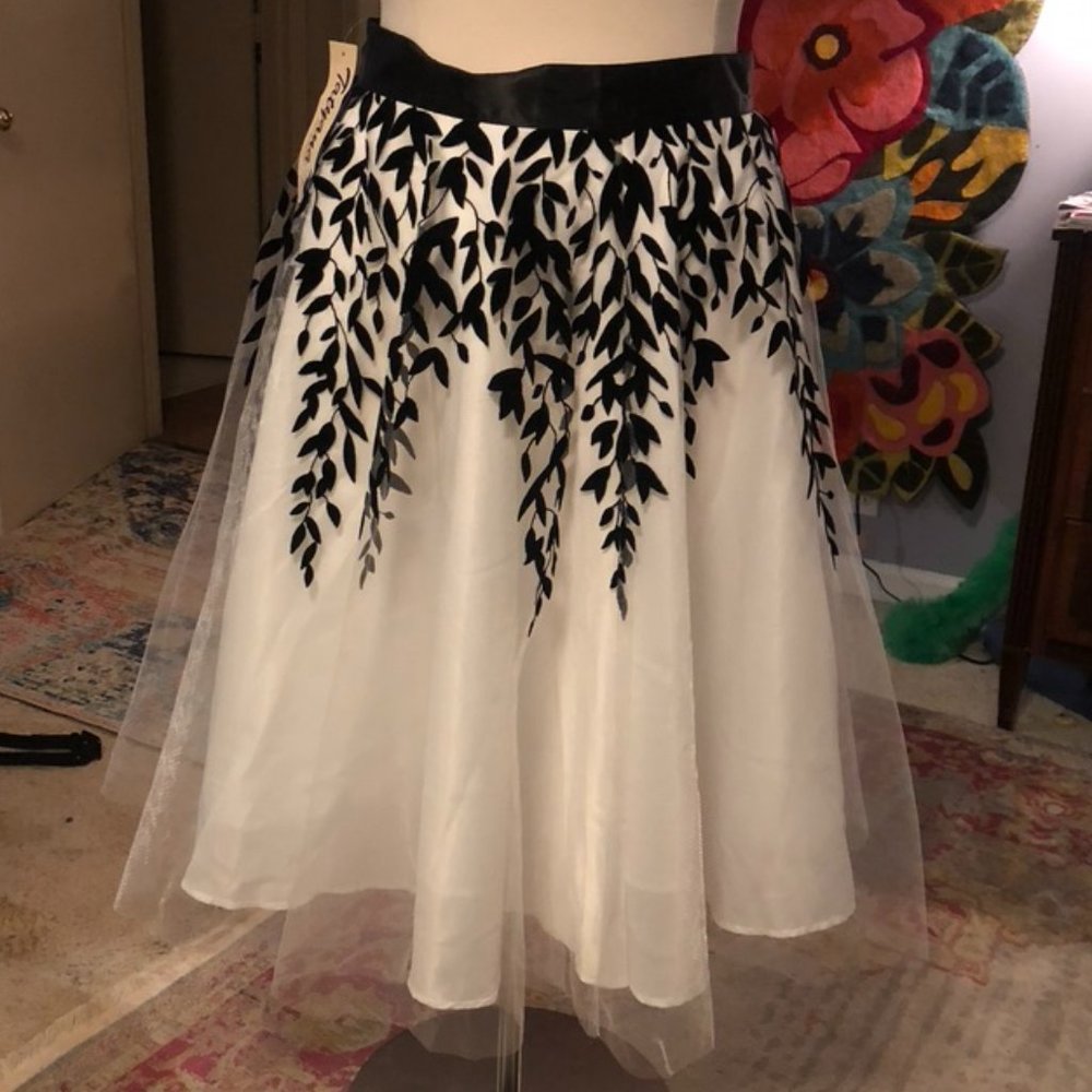 Tatyana Satin and Tulle Overlay Skirt
